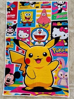 Pikachu Fuzzy Rug 35x25
